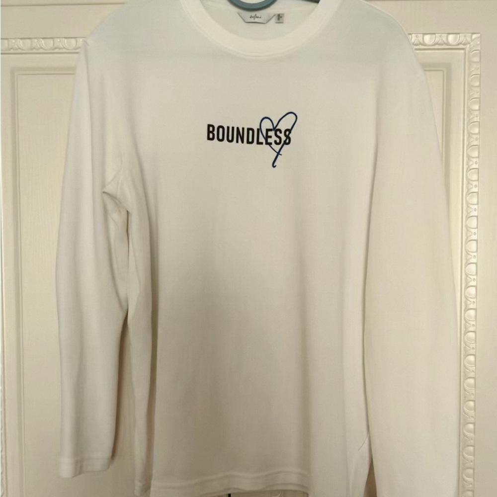 White Long Sleeve Shirt with Boundless Logo